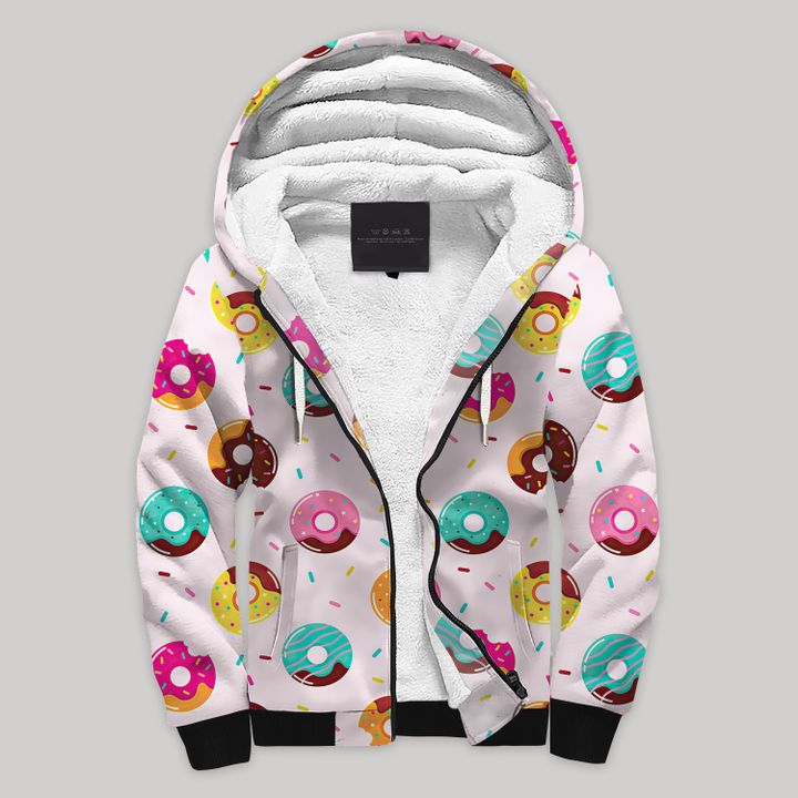 Donut Blanket Fleece Zip Hoodie All Over Print | FZ1047 – BehighStyle