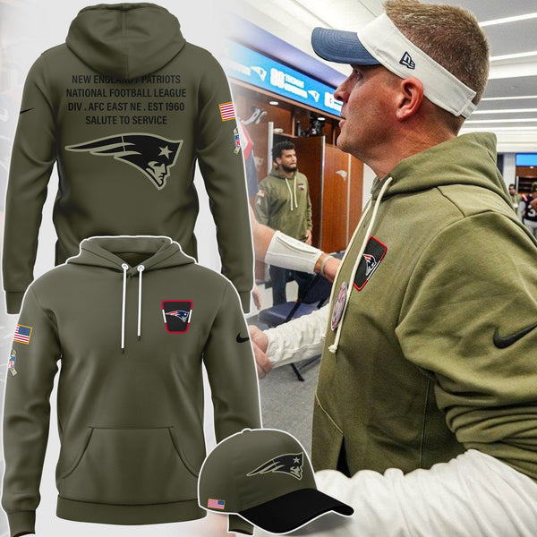 Special New New England Patriots Salute to Service 2025 Hoodie - FO73