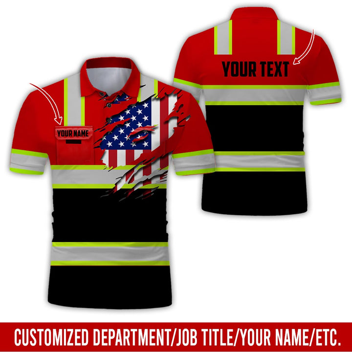 Personalized Name And Flag Heavy Equipment All Over Printed Clothes CN73