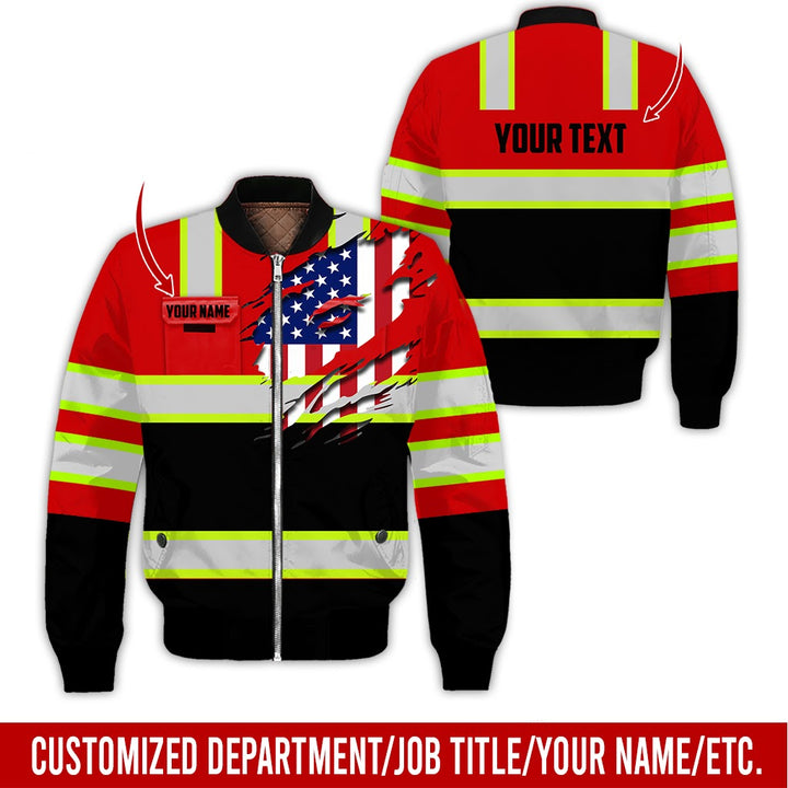 Personalized Name And Flag Heavy Equipment All Over Printed Clothes CN73