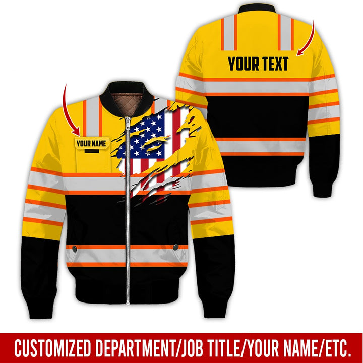 Personalized Name And Flag Heavy Equipment All Over Printed Clothes CN73