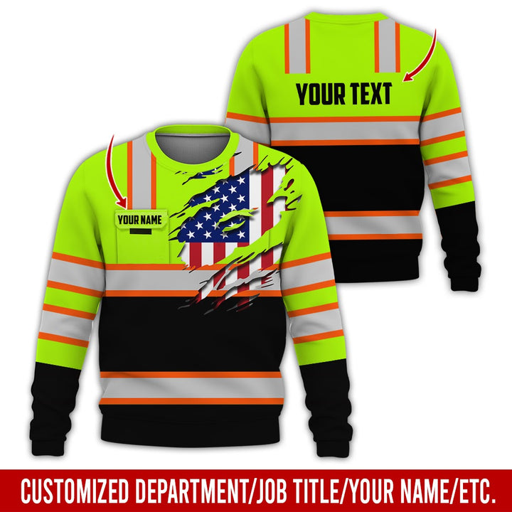 Personalized Name And Flag Heavy Equipment All Over Printed Clothes CN73
