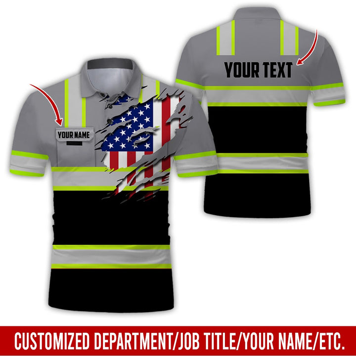 Personalized Name And Flag Heavy Equipment All Over Printed Clothes CN73