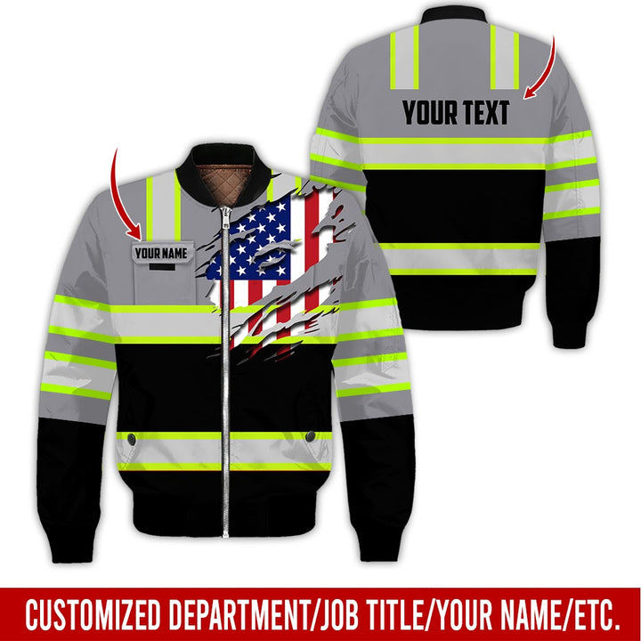 Personalized Name And Flag Heavy Equipment All Over Printed Clothes CN73