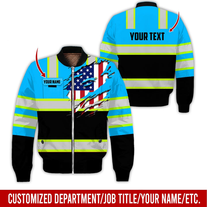 Personalized Name And Flag Heavy Equipment All Over Printed Clothes CN73