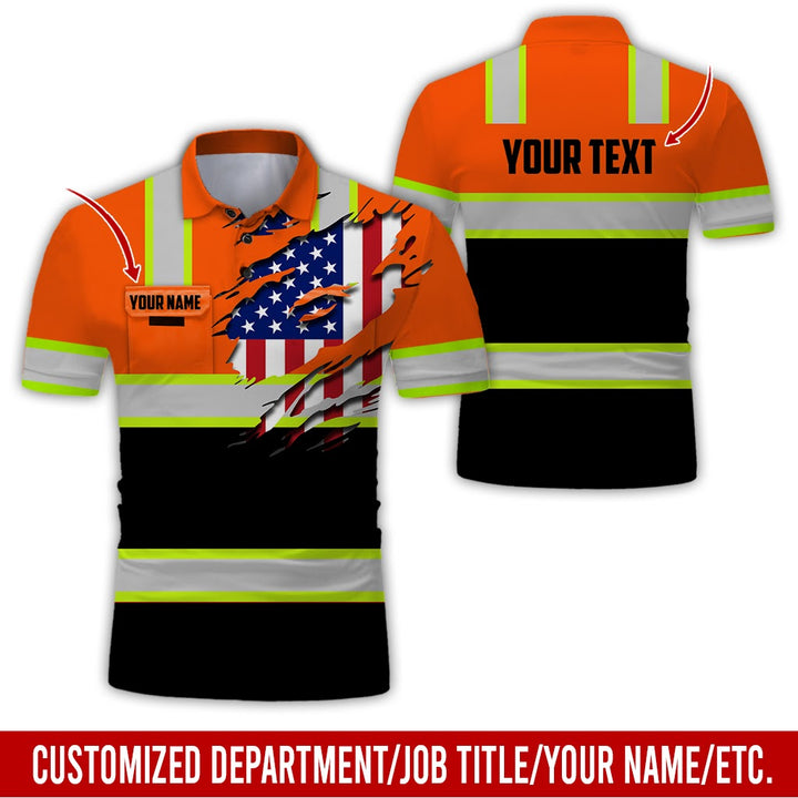 Personalized Name And Flag Heavy Equipment All Over Printed Clothes CN73
