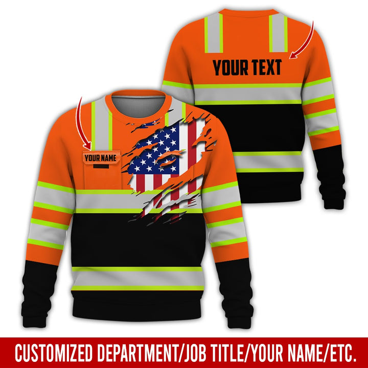 Personalized Name And Flag Heavy Equipment All Over Printed Clothes CN73