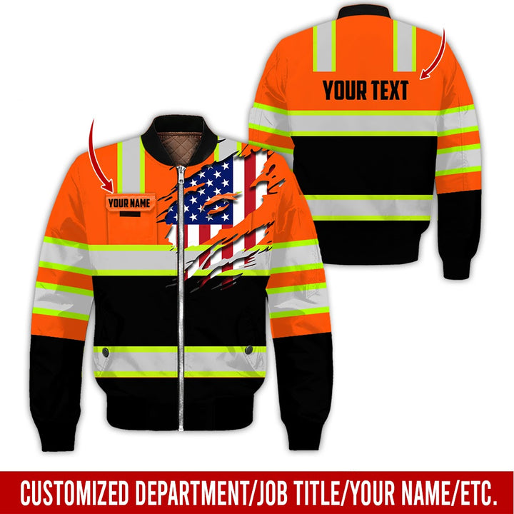 Personalized Name And Flag Heavy Equipment All Over Printed Clothes CN73