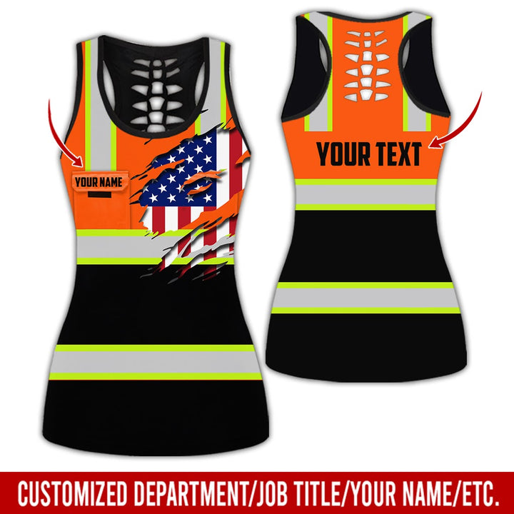Personalized Name And Flag Heavy Equipment All Over Printed Clothes CN73