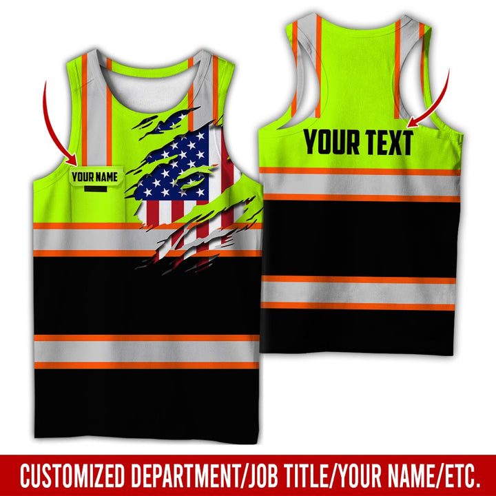 Personalized Name And Flag Heavy Equipment All Over Printed Clothes CN73