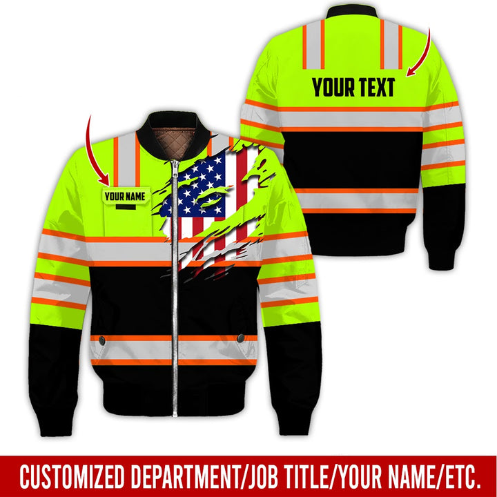 Personalized Name And Flag Heavy Equipment All Over Printed Clothes CN73