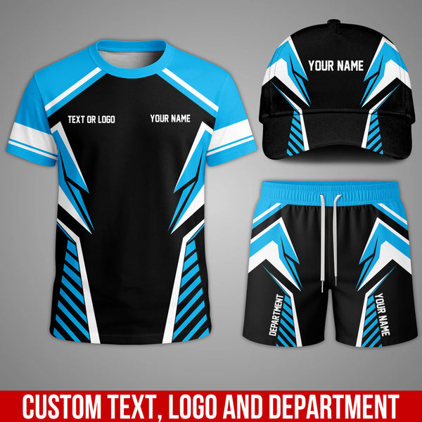 Custom Team Uniform Set – Personalized T-Shirt, Shorts & Cap for Work or Sports