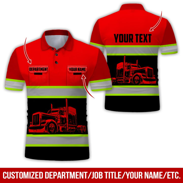 Pocket - Personalized Name And Color Semi Truck Uniform All Over Printed Clothes CN150