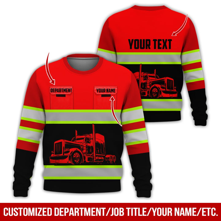 Pocket - Personalized Name And Color Semi Truck Uniform All Over Printed Clothes CN150