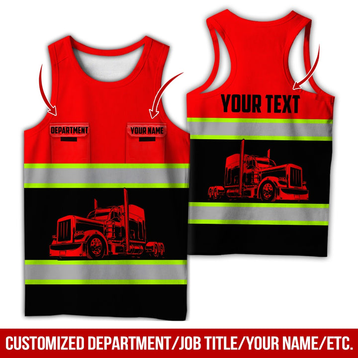 Pocket - Personalized Name And Color Semi Truck Uniform All Over Printed Clothes CN150