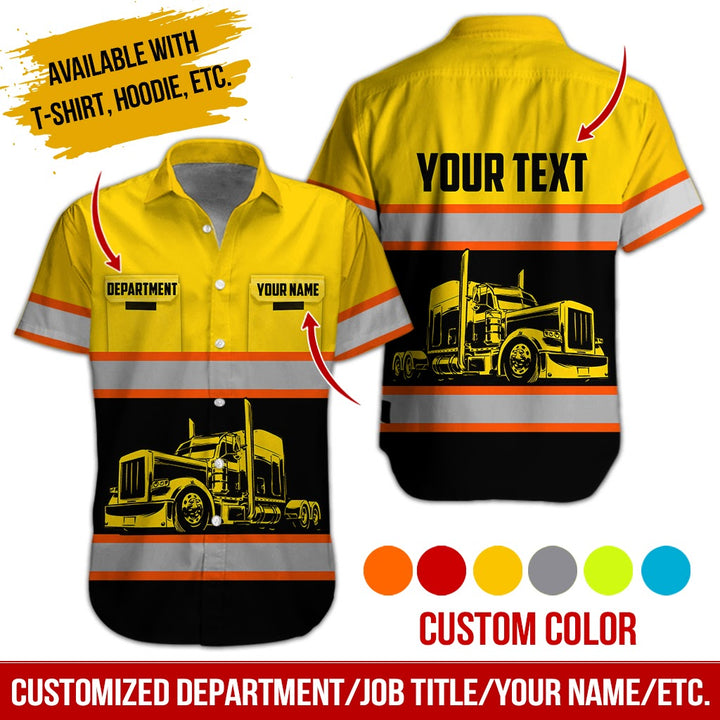 Pocket - Personalized Name And Color Semi Truck Uniform All Over Printed Clothes CN150