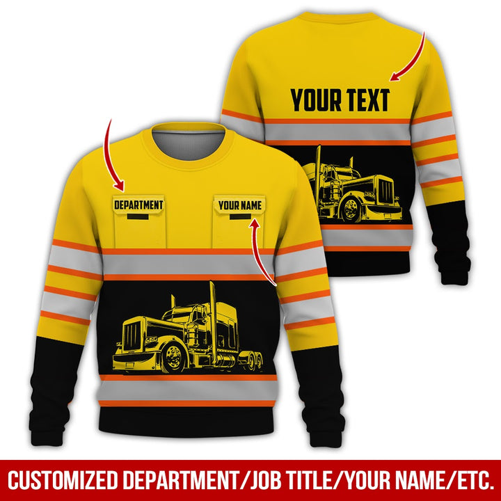 Pocket - Personalized Name And Color Semi Truck Uniform All Over Printed Clothes CN150