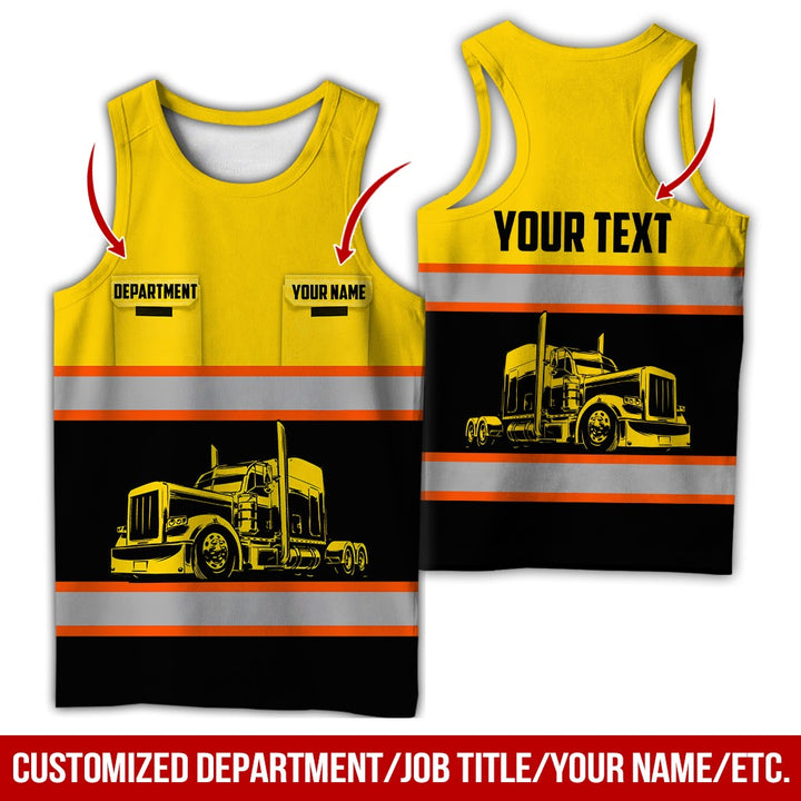 Pocket - Personalized Name And Color Semi Truck Uniform All Over Printed Clothes CN150