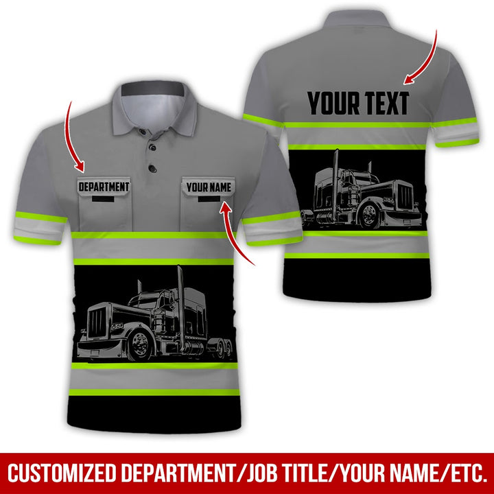 Pocket - Personalized Name And Color Semi Truck Uniform All Over Printed Clothes CN150