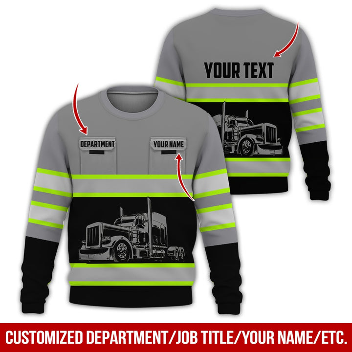 Pocket - Personalized Name And Color Semi Truck Uniform All Over Printed Clothes CN150