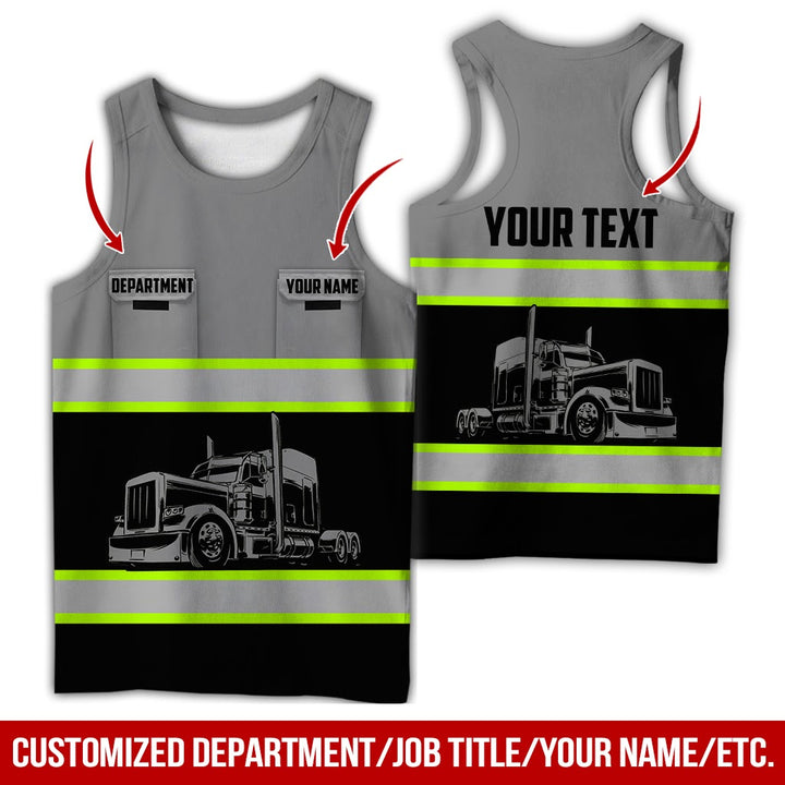 Pocket - Personalized Name And Color Semi Truck Uniform All Over Printed Clothes CN150