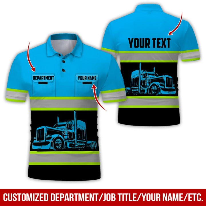 Pocket - Personalized Name And Color Semi Truck Uniform All Over Printed Clothes CN150