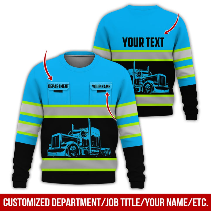 Pocket - Personalized Name And Color Semi Truck Uniform All Over Printed Clothes CN150