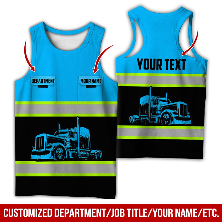 Pocket - Personalized Name And Color Semi Truck Uniform All Over Printed Clothes CN150