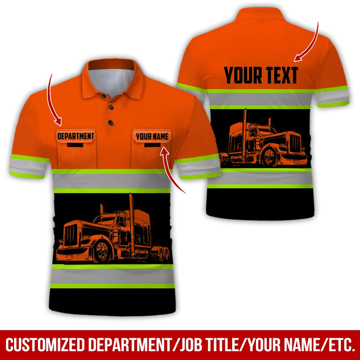 Pocket - Personalized Name And Color Semi Truck Uniform All Over Printed Clothes CN150
