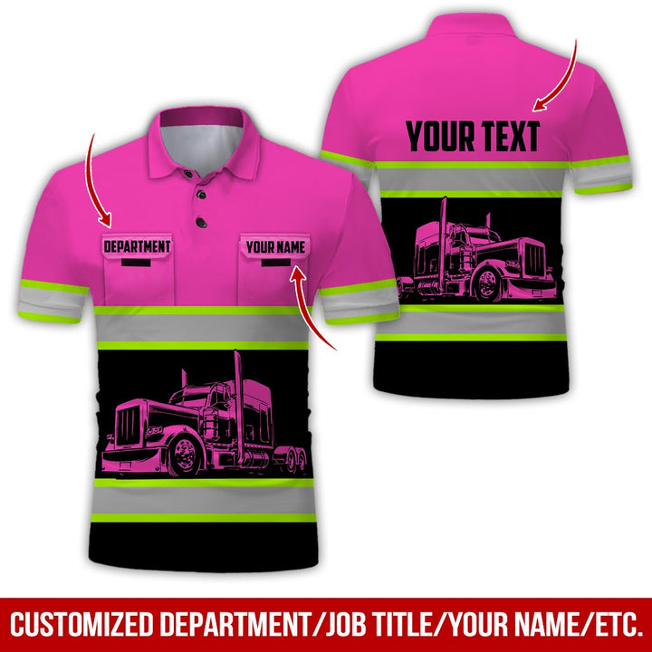 Pocket - Personalized Name And Color Semi Truck Uniform All Over Printed Clothes CN150