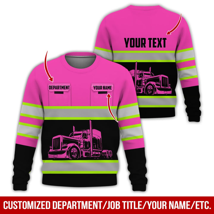 Pocket - Personalized Name And Color Semi Truck Uniform All Over Printed Clothes CN150