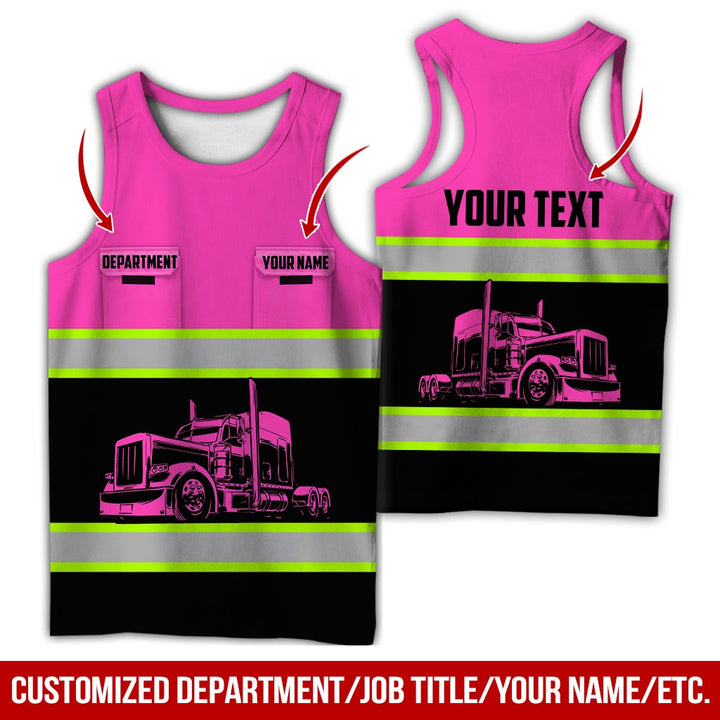 Pocket - Personalized Name And Color Semi Truck Uniform All Over Printed Clothes CN150
