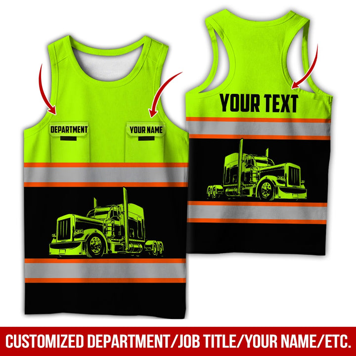 Pocket - Personalized Name And Color Semi Truck Uniform All Over Printed Clothes CN150