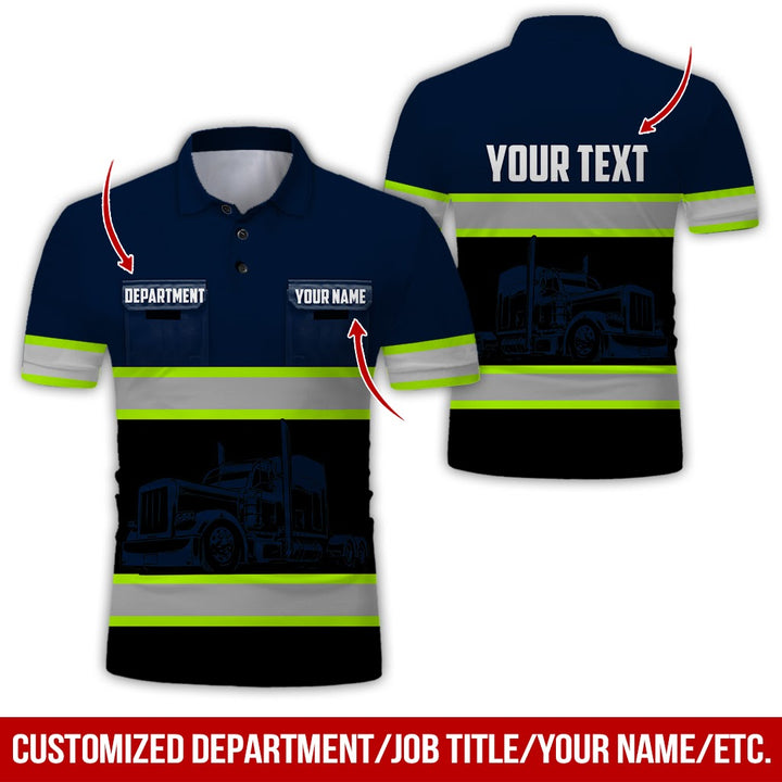 Pocket - Personalized Name And Color Semi Truck Uniform All Over Printed Clothes CN150