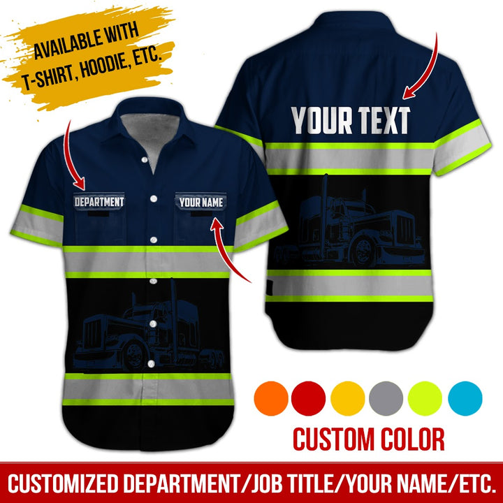 Pocket - Personalized Name And Color Semi Truck Uniform All Over Printed Clothes CN150