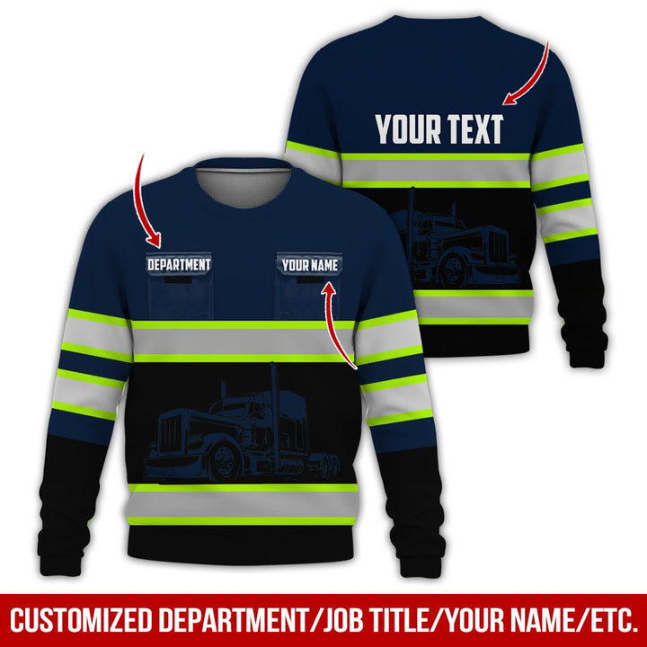 Pocket - Personalized Name And Color Semi Truck Uniform All Over Printed Clothes CN150
