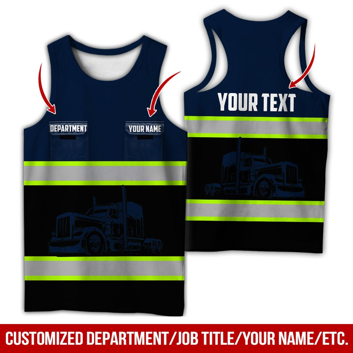 Pocket - Personalized Name And Color Semi Truck Uniform All Over Printed Clothes CN150