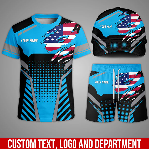 Custom Team Uniform Set – Personalized T-Shirt, Shorts & Cap for Work or Sports