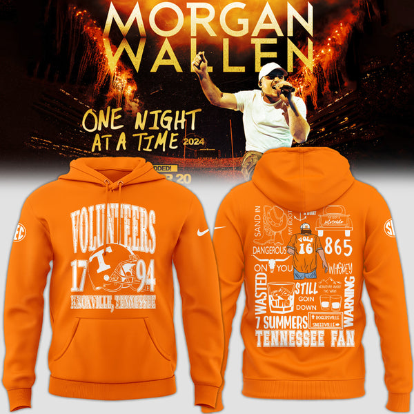 Limited Edition Tennessee Football x Morgan Wallen Orange Hoodie