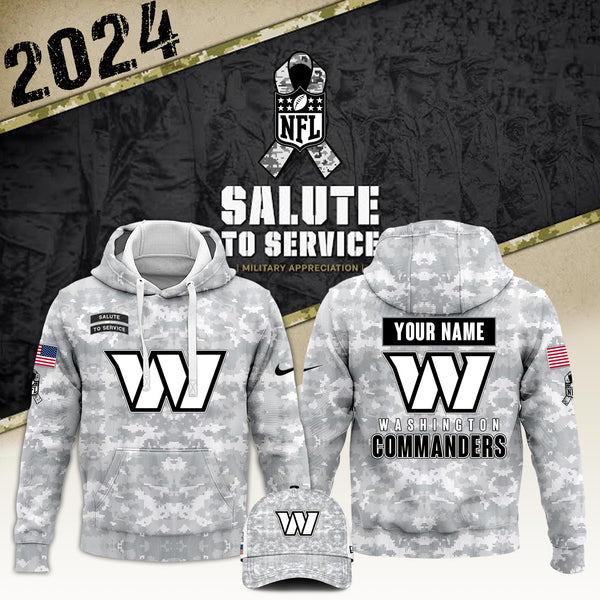 Washington Commanders Arctic Camo 2024 Salute to Service Club Hoodie 2024 Limited Edition