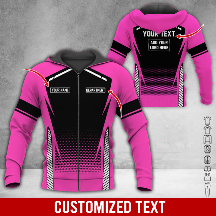 Personalized Name And Text Color Over Printed Clothes NJ721