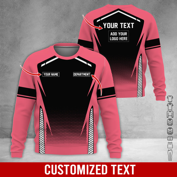 Personalized Name And Text Color Over Printed Clothes NJ721