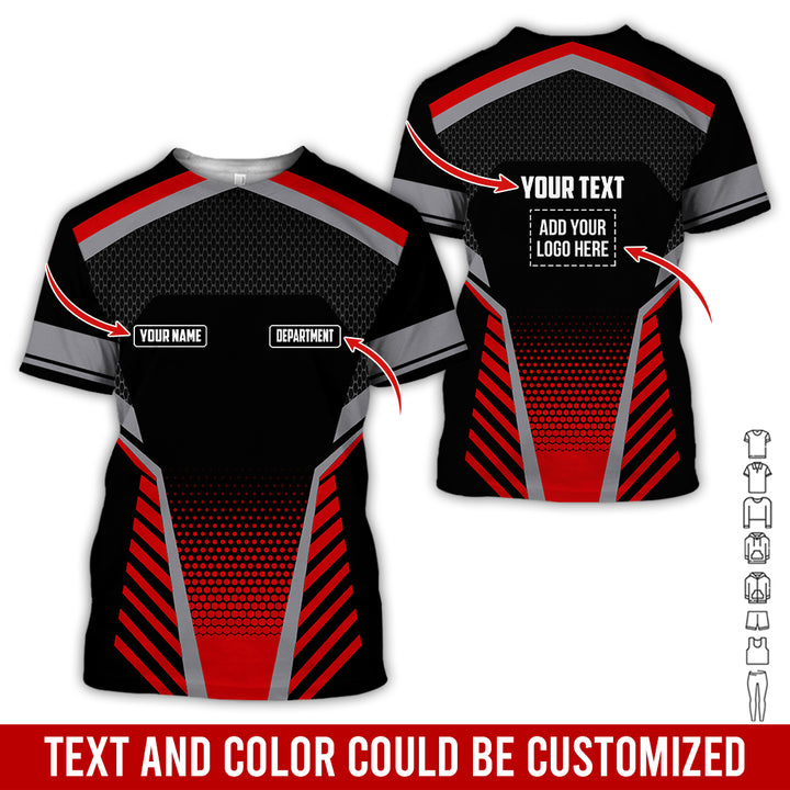 Personalized Name And Text Color Over Printed Clothes SU806