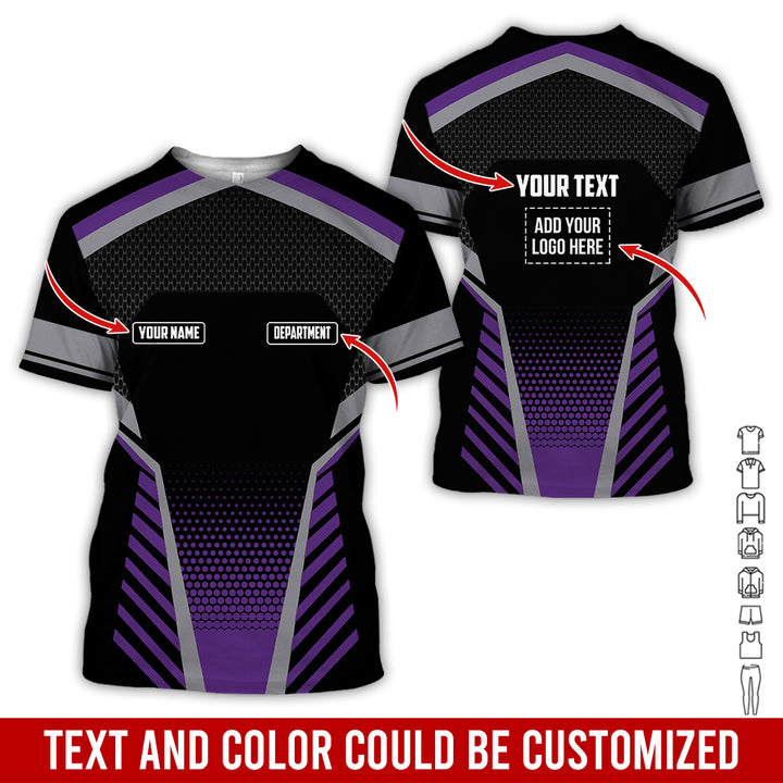 Personalized Name And Text Color Over Printed Clothes SU806