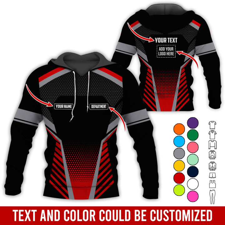 Personalized Name And Text Color Over Printed Clothes SU806