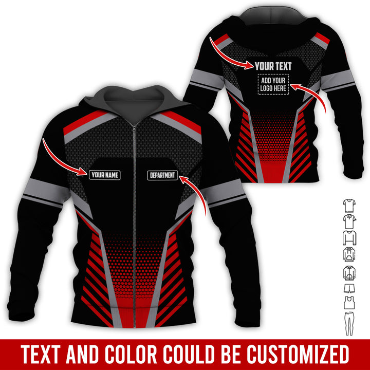 Personalized Name And Text Color Over Printed Clothes SU806