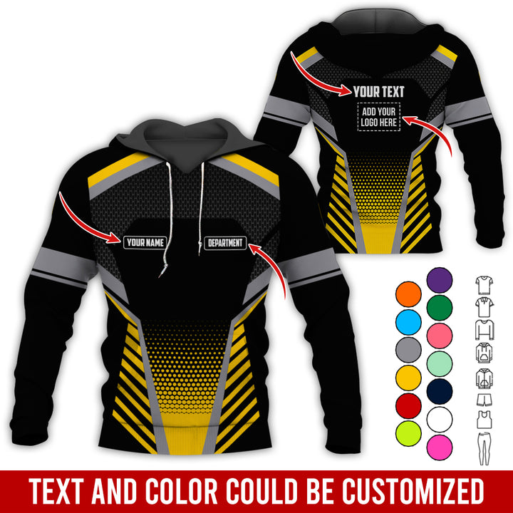 Personalized Name And Text Color Over Printed Clothes SU806