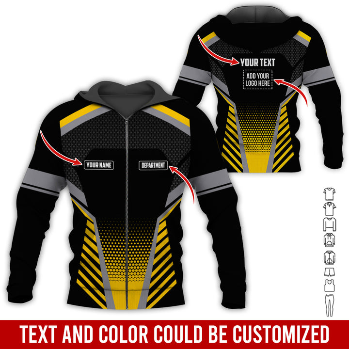 Personalized Name And Text Color Over Printed Clothes SU806
