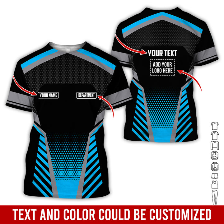 Personalized Name And Text Color Over Printed Clothes SU806