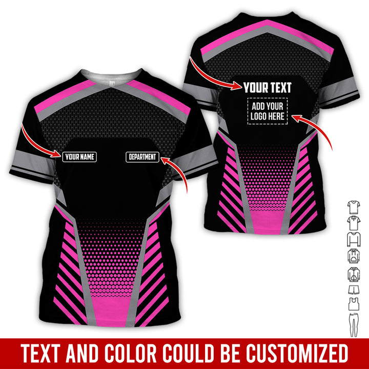 Personalized Name And Text Color Over Printed Clothes SU806